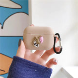 Playful Cat & Mouse AirPods Silicone Case Protective  Snug Fit