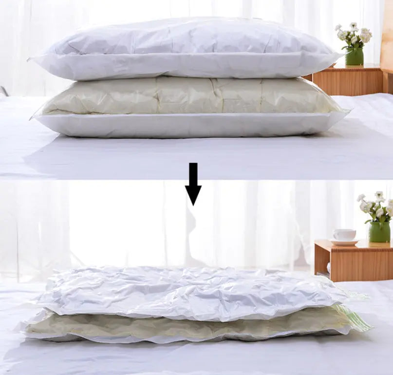 Clear Travel Compression Bags Transparent Vacuum-Seal  Bags