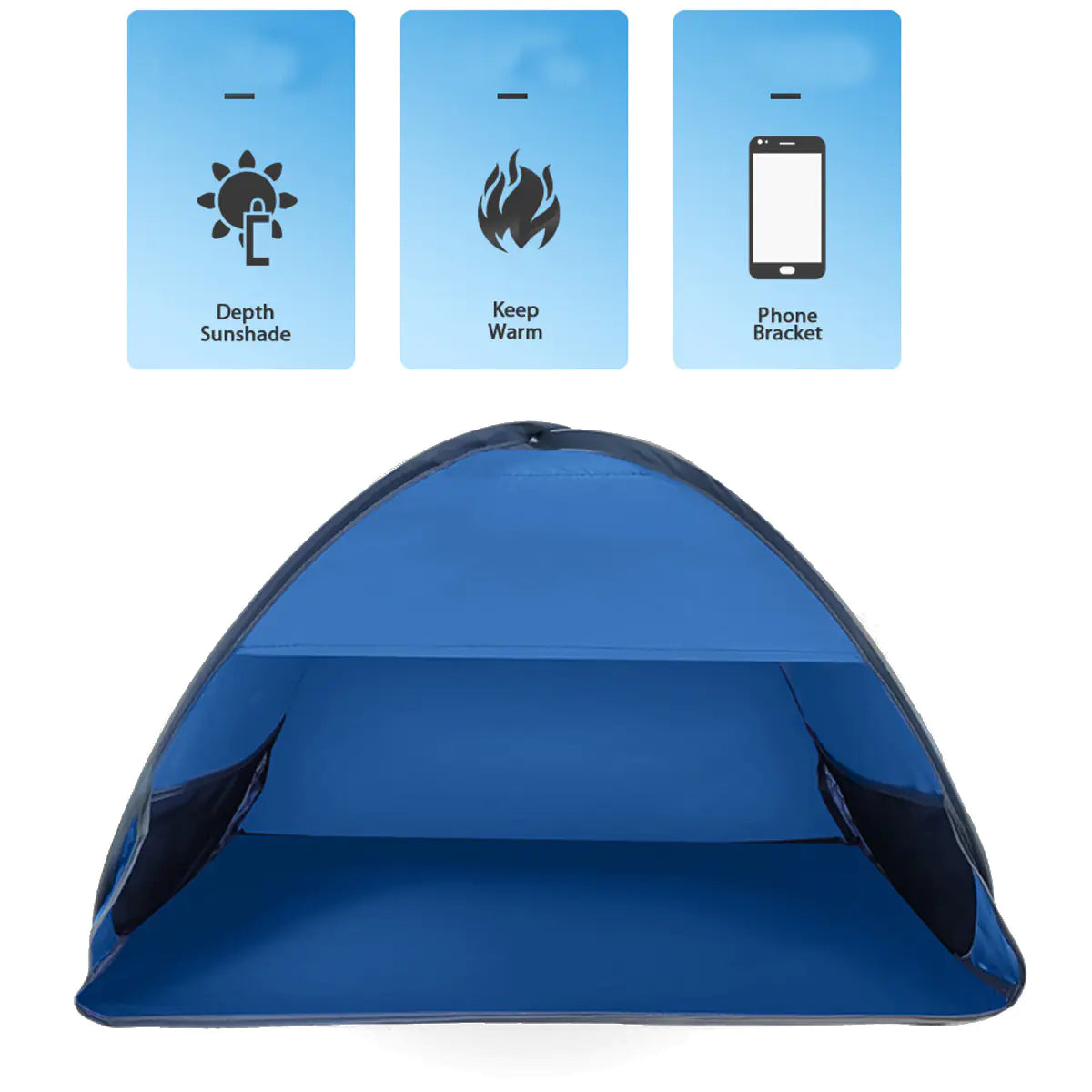 InstaShade Beach Tent Portable Lightweight Quick Setup UV protection