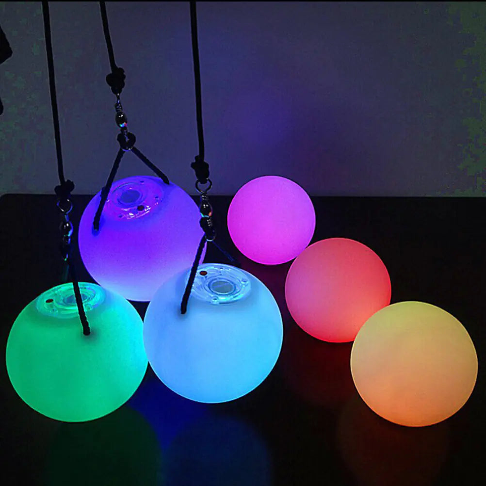 LED Performance Poi Balls - 9 Mode Dance Accessory LED Toys Multicolor