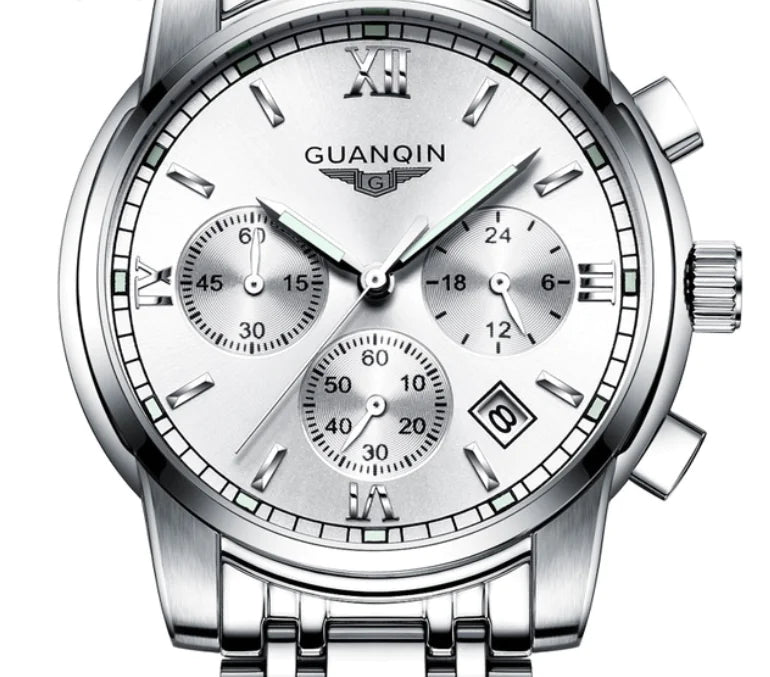Durable Gleaming Sports Steel Watch Waterproof & stainless
