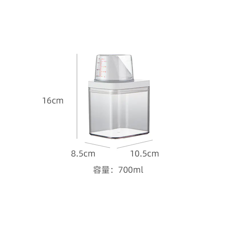 Durable Clear Laundry Storage Jar Transparent & Moisture-Proof