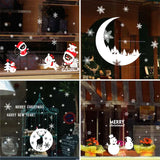 Santa's Holiday Door Decals Removable Festive Holiday Decor