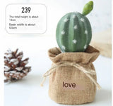 Mini Cactus Potted Plant - Artificial Desk Decoration, Desk Decor