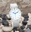 Durable Geneva Watch with Gold Mesh Band Sophisticated