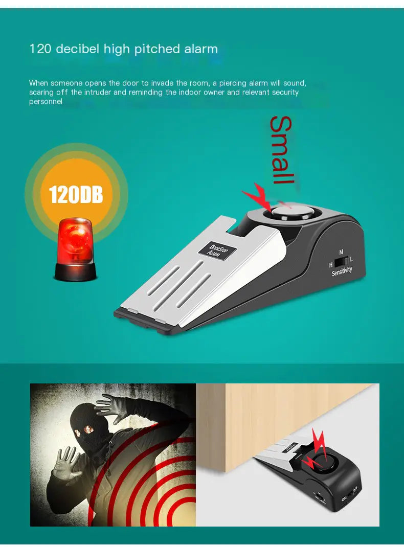 Travel Sentry Doorstop Alarm Door Stop Alarm  for Traveling Security Home Rentals