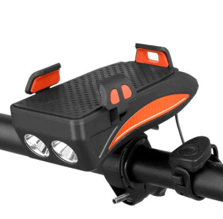 Cyclist's 4-in-1 Multi-Light with Horn Rechargeable Long Lasting