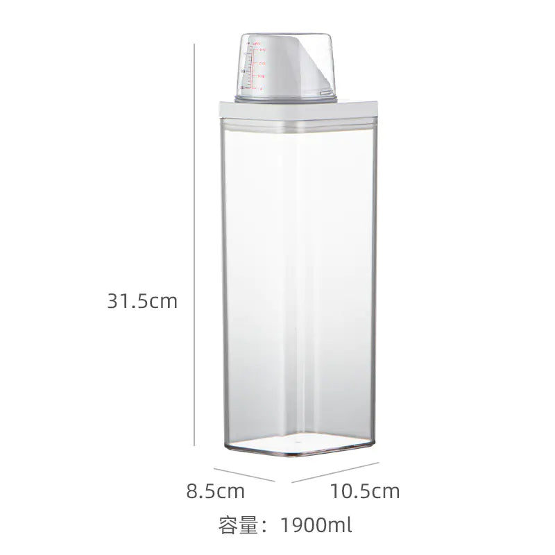 Durable Clear Laundry Storage Jar Transparent & Moisture-Proof