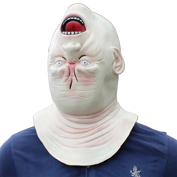 Inverted Terror Latex Mask for Halloween Creepy Head turning Costume