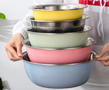 5-Piece Versatile Stainless Mixing Bowls multisize deep bowl
