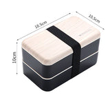 Eco-Friendly Wheat Straw Bento Box microwave-safe dual-layer