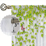 Butterfly Leaf Pattern Light-Filtering Drapes MultiSize Light Filtering