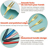 Durable Colorful Stainless Steel Fruit and Dessert Forks (Set of 5)