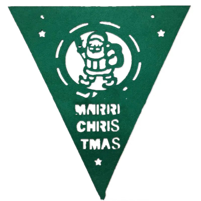 Christmas Triangle Banner Decoration with Letters | Holiday Decor
