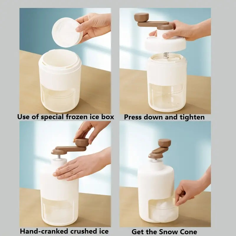 Compact Ice Shaver Crusher Machine Lightweight BPA-Free with Ice Cube Trays