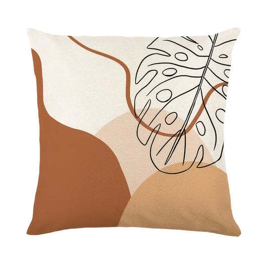 Nordic Morandi Abstract Lines Throw Soft Pillowcase 17.71in