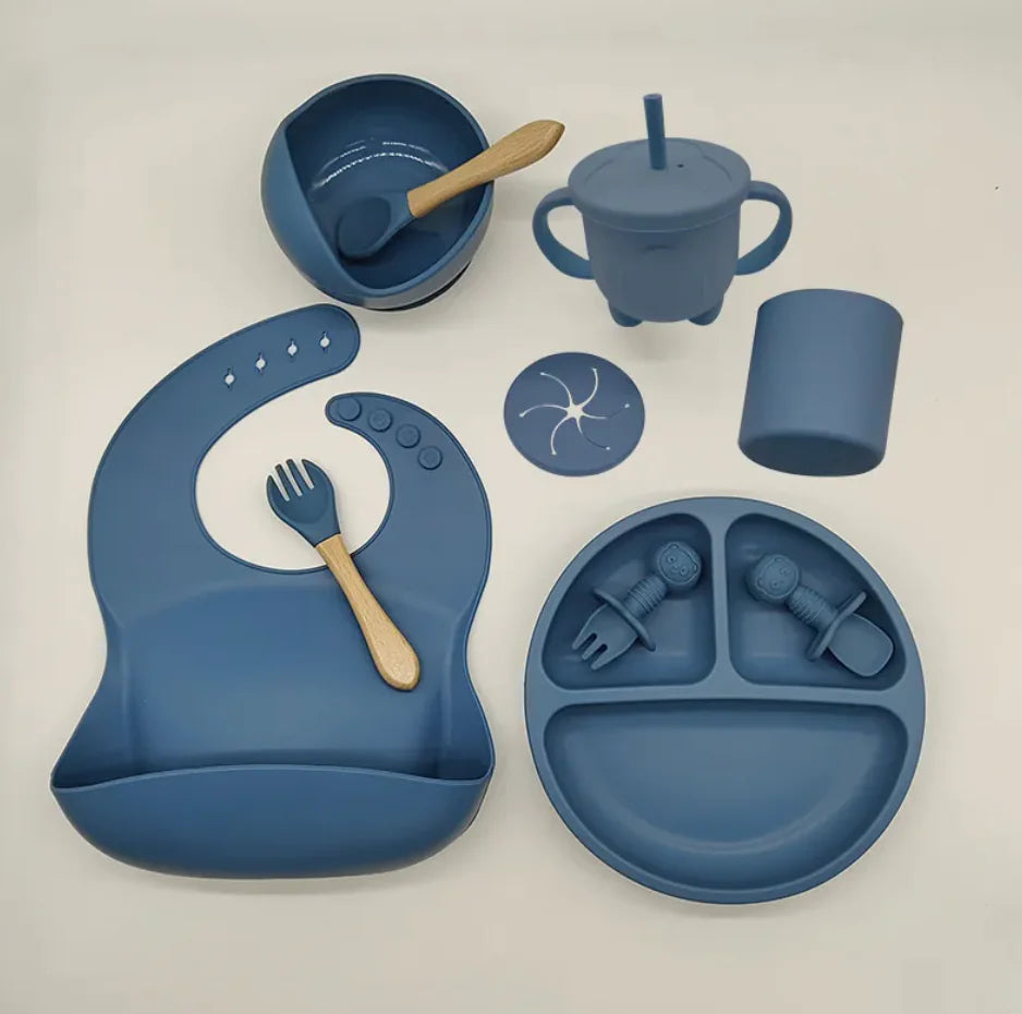 Baby Silicone Feeding Tableware Set Safe & Durable