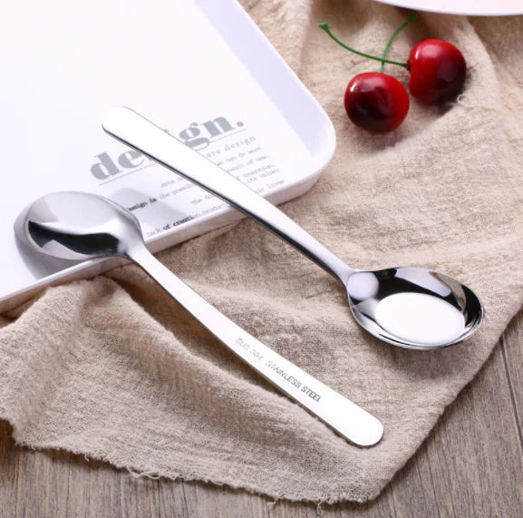 Elegant Flat Bottom Soup Spoon, Stainless Steel Ladle