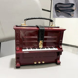 Chic Piano Acrylic Lightweight Versatile Medium Size Crossbody Fashionable Squa