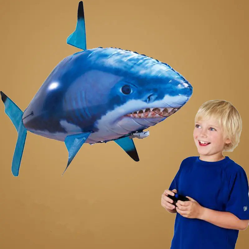 Aero Glide Durable Nylon Remote Control Rechargeable Flying Fish Indoor Toy