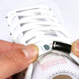 Colorful Magnetic No-Tie Shoelaces with Metal Flat Design Multicolor