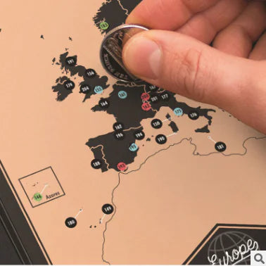 Black Gold Adventure Scratch Map Diary Scratchable Travel Map