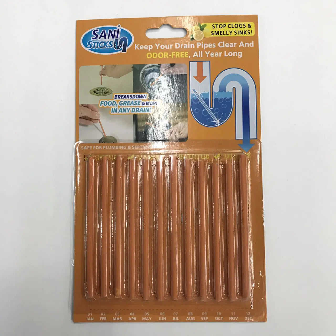 Multi Scent Bathtub Drain Freshener Sticks Odor Control