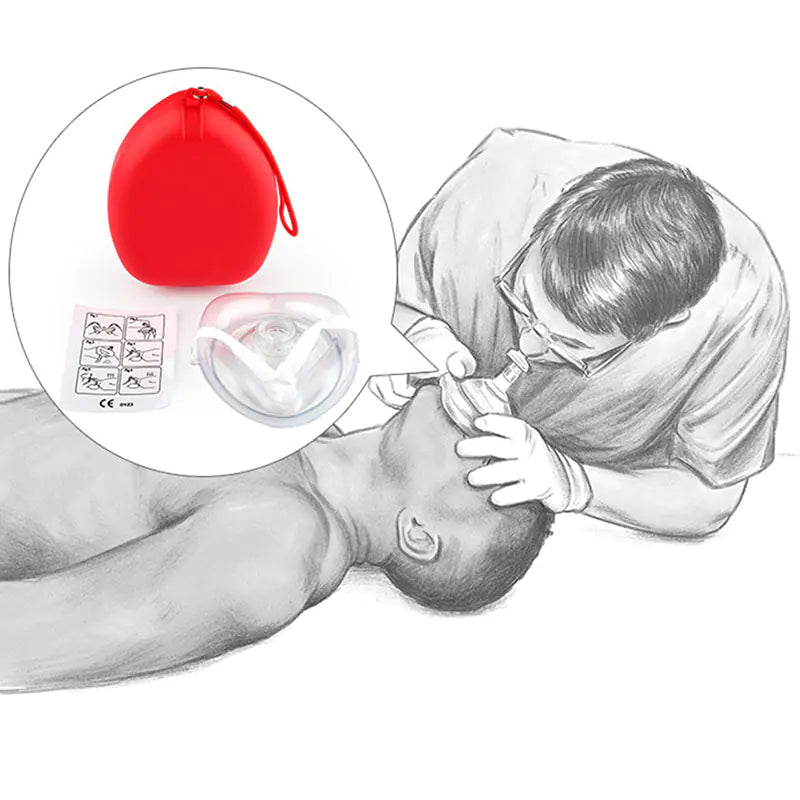 CPR Safety Compact Emergency Respiration Rescue Breathing Valve Mask