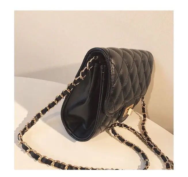 Chic PU Crossbody Bag - Women's Fashion Korean-Style Lockable