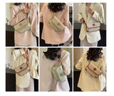 Chic Suede Mini Shoulder Bag Zippered Casual Crossbody Bag