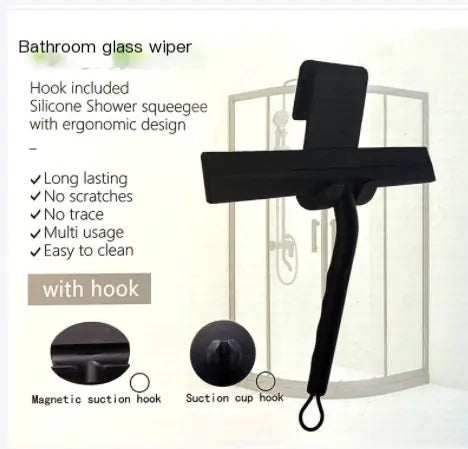 Streak-Free Silicone Lightweight Glass Squeegee Easy-Clean