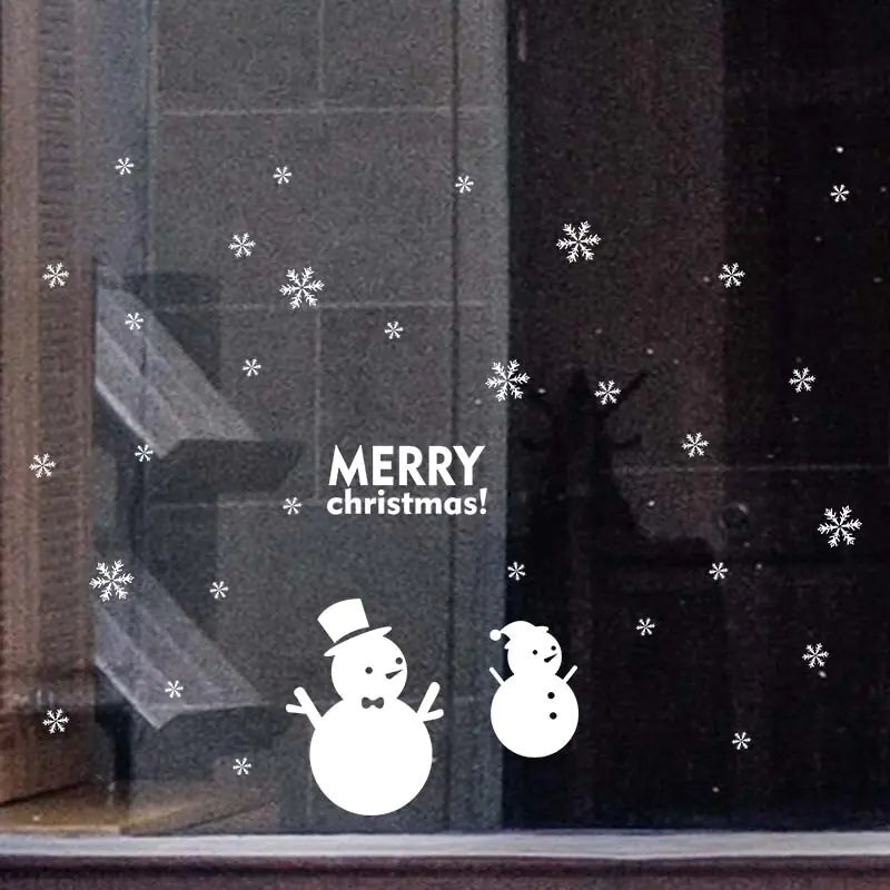 Santa's Holiday Door Decals Removable Festive Holiday Decor