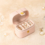 Compact Leather Ring Travel Case Ring Case Organizer