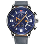 Multi-Functional Quartz Watch with Rotating Calendar