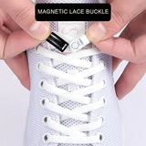Colorful Magnetic No-Tie Shoelaces with Metal Flat Design Multicolor