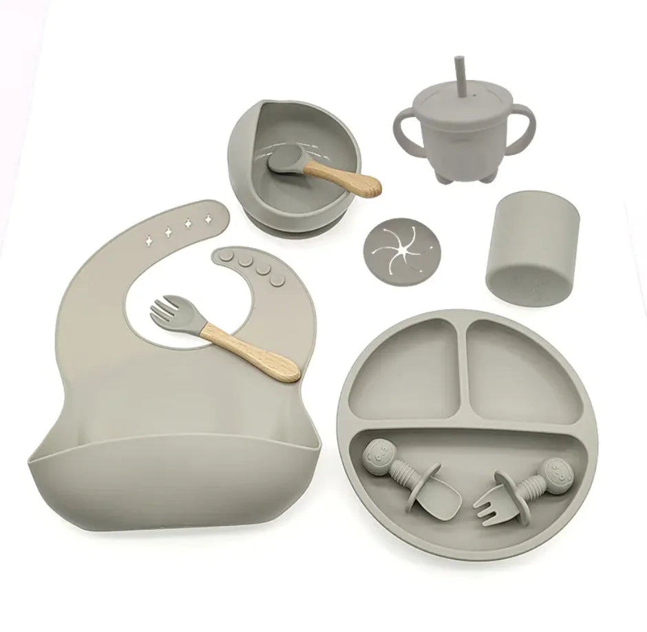 Baby Silicone Feeding Tableware Set Safe & Durable