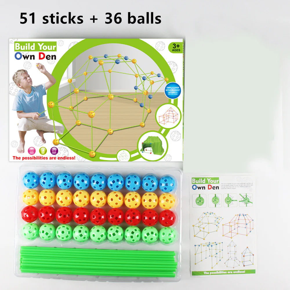 Creative Fort Builder Kit Construction DIY Educational Playtime Structures
