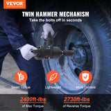 VEVOR 1" Air Impact Wrench Up to 2730ft-lbs/3160ft-lbs/5175ft-lbs Reverse Torque