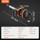 VEVOR 1" Air Impact Wrench Up to 2730ft-lbs/3160ft-lbs/5175ft-lbs Reverse Torque