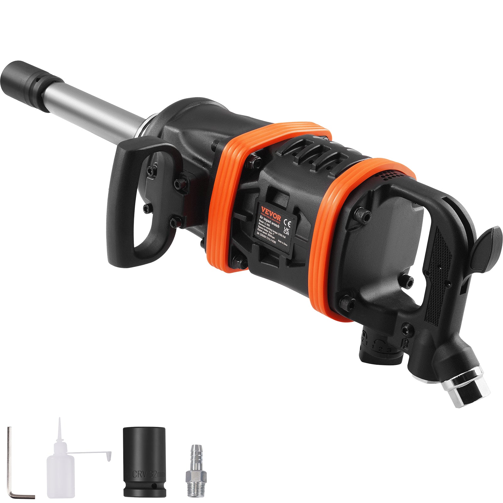 VEVOR 1" Air Impact Wrench Up to 2730ft-lbs/3160ft-lbs/5175ft-lbs Reverse Torque