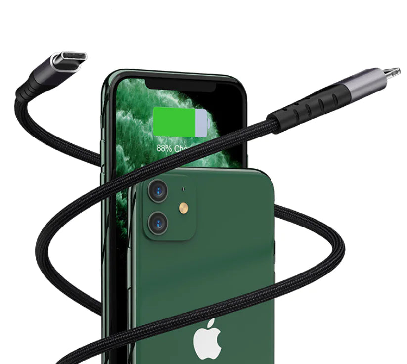Lightning Aluminum Braided Cable, PD 18W/30W MFi Data Cable
