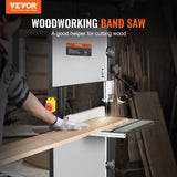 VEVOR 10/14in Benchtop Band Saw w/ Stand or Fence & Miter Gauge Speed Adjustable