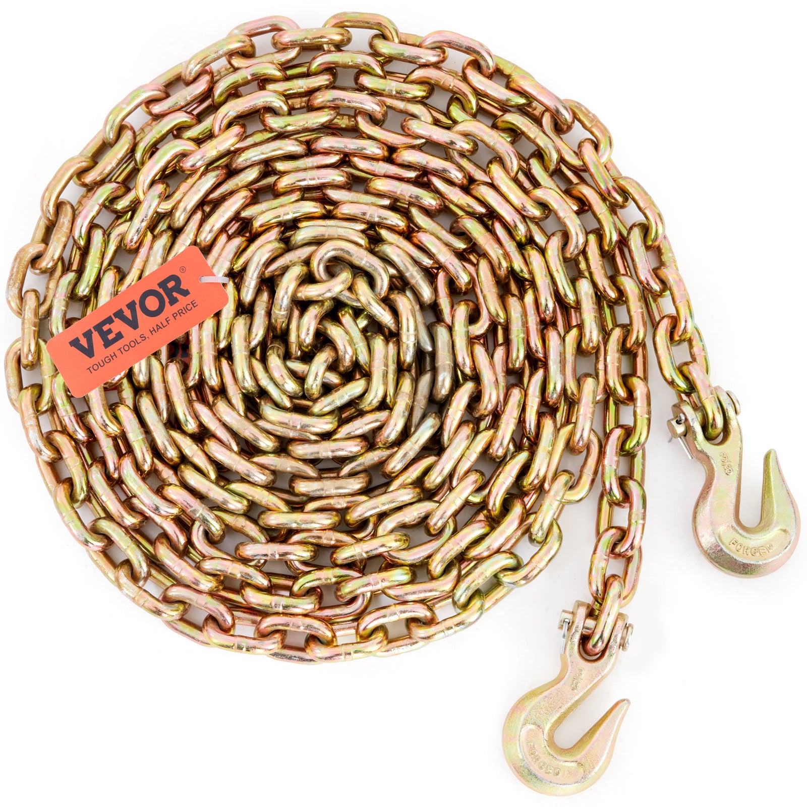 VEVOR G80 Binder Chain 5/16", 3/8" x 20' Transport Flatbed Truck Tow Chain