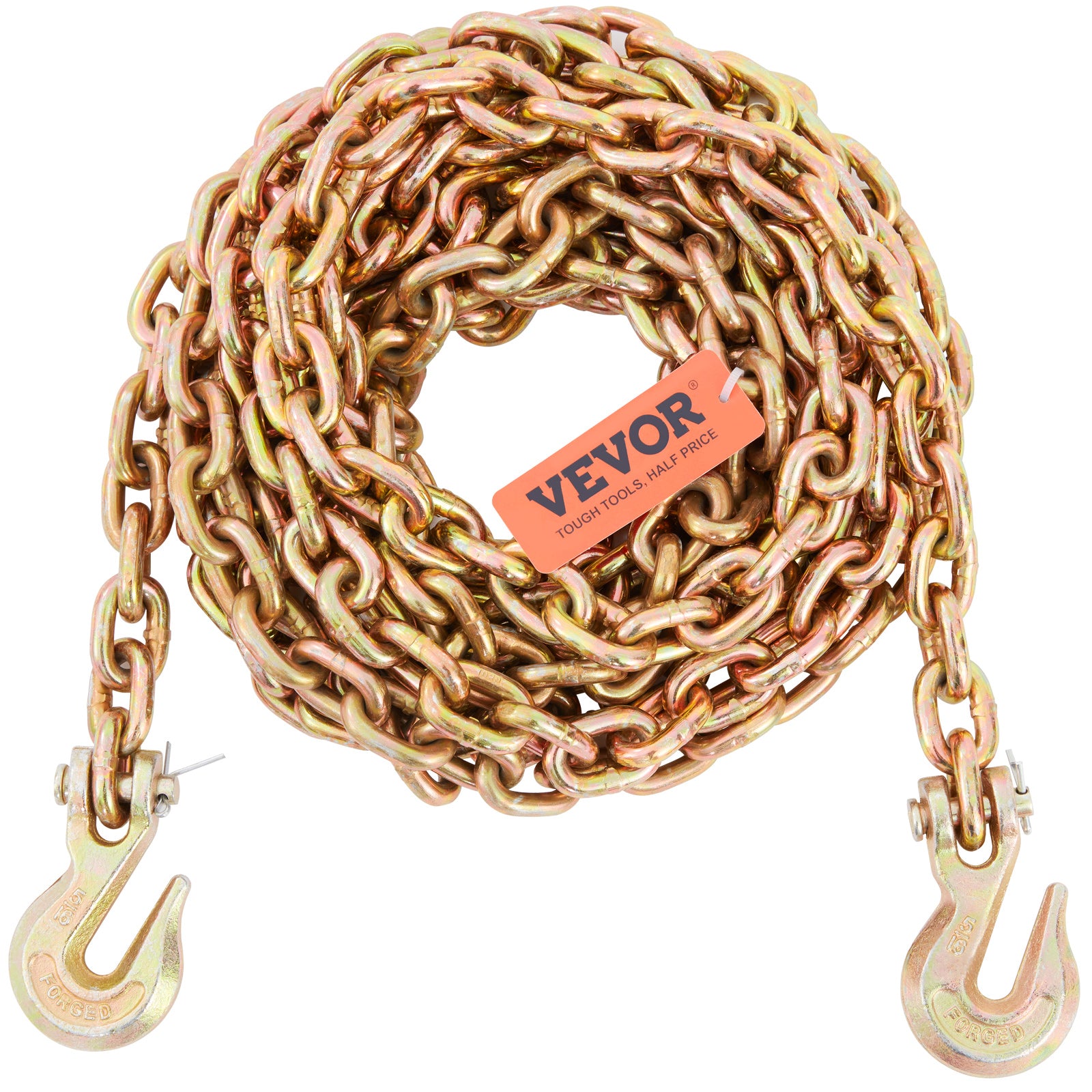 VEVOR G80 Binder Chain 5/16", 3/8" x 20' Transport Flatbed Truck Tow Chain