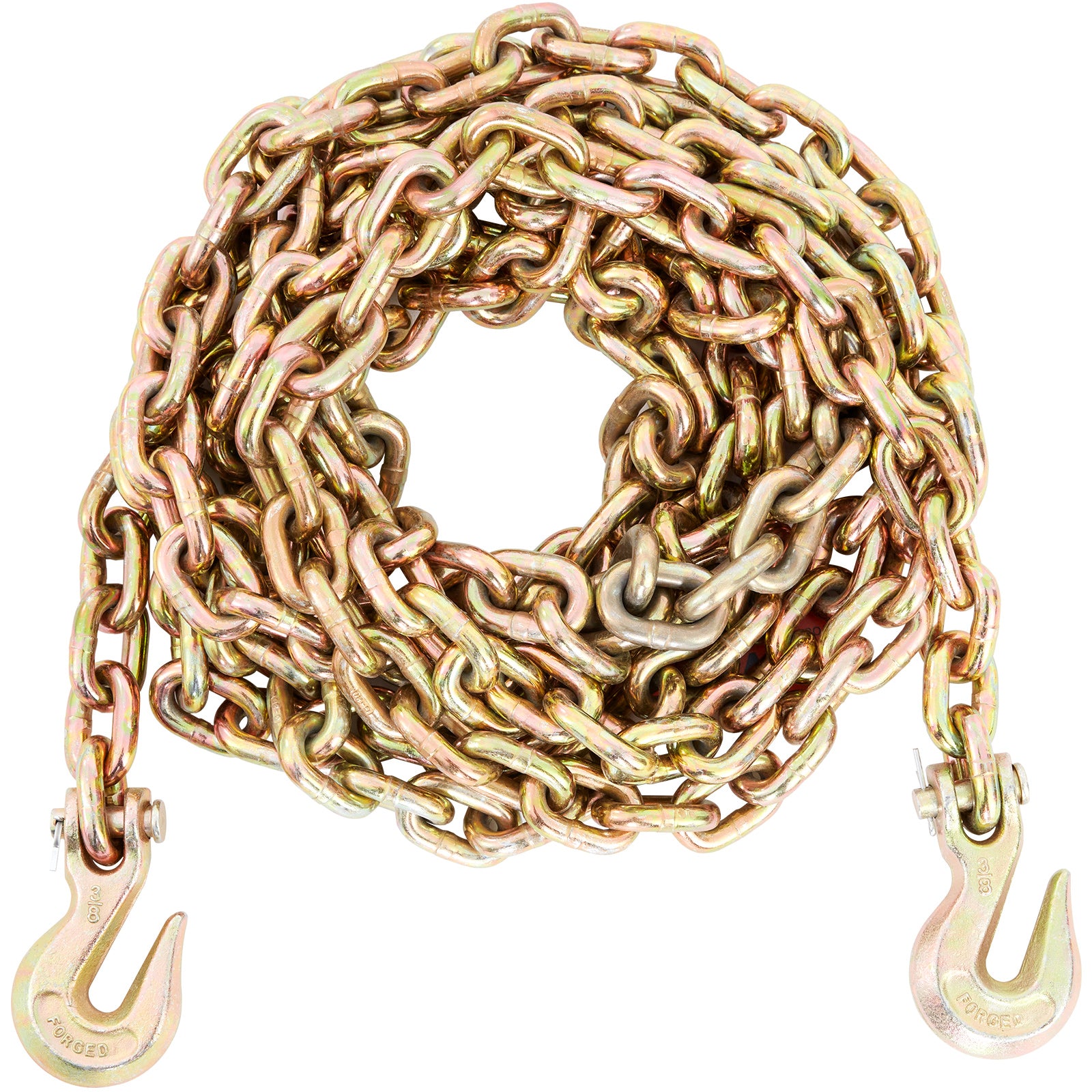 VEVOR G80 Binder Chain 5/16", 3/8" x 20' Transport Flatbed Truck Tow Chain