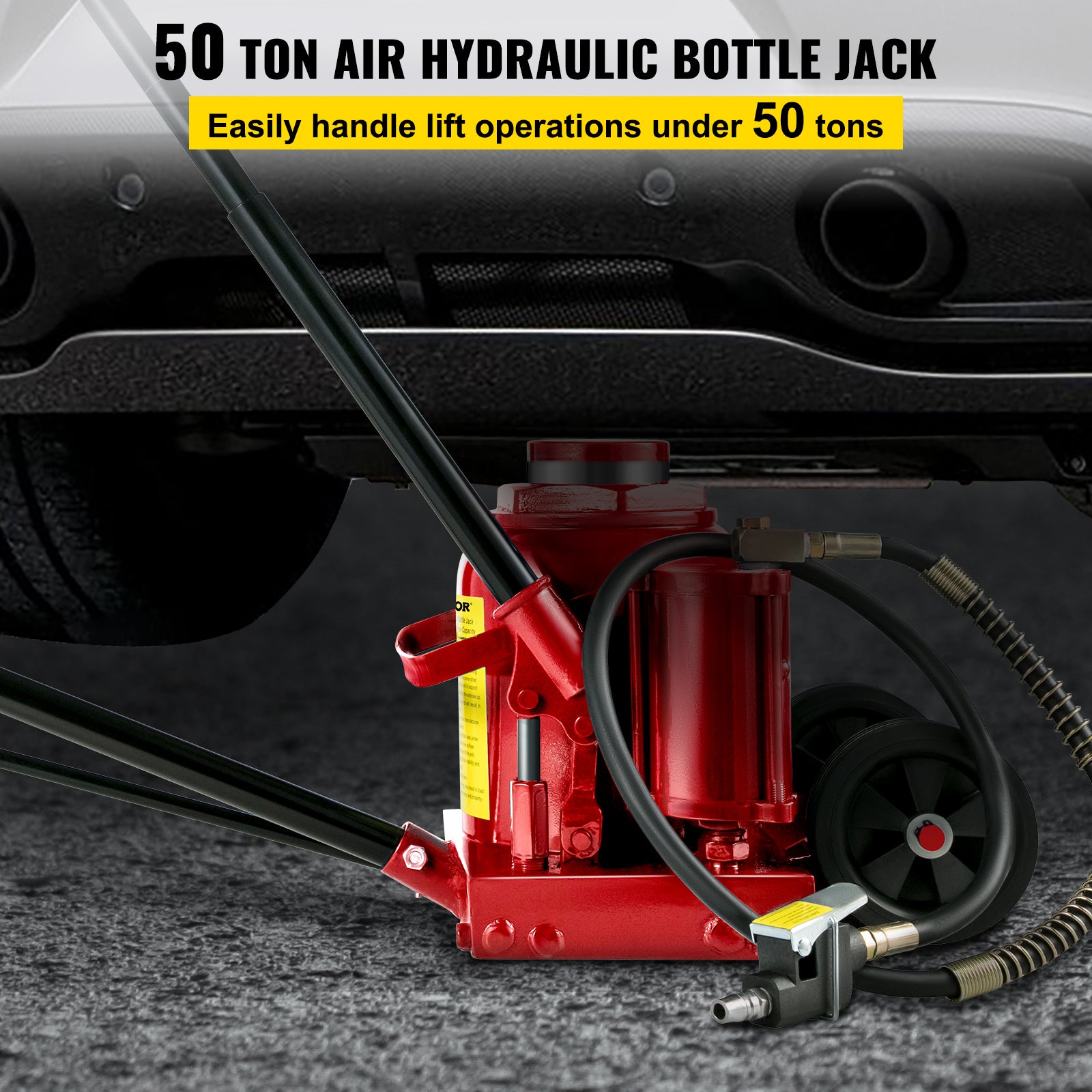 VEVOR Air Hydraulic Bottle Jack 20/32/50 Ton Manual Auto Truck RV Lift Repair