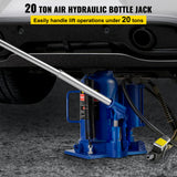 VEVOR Air Hydraulic Bottle Jack 20/32/50 Ton Manual Auto Truck RV Lift Repair