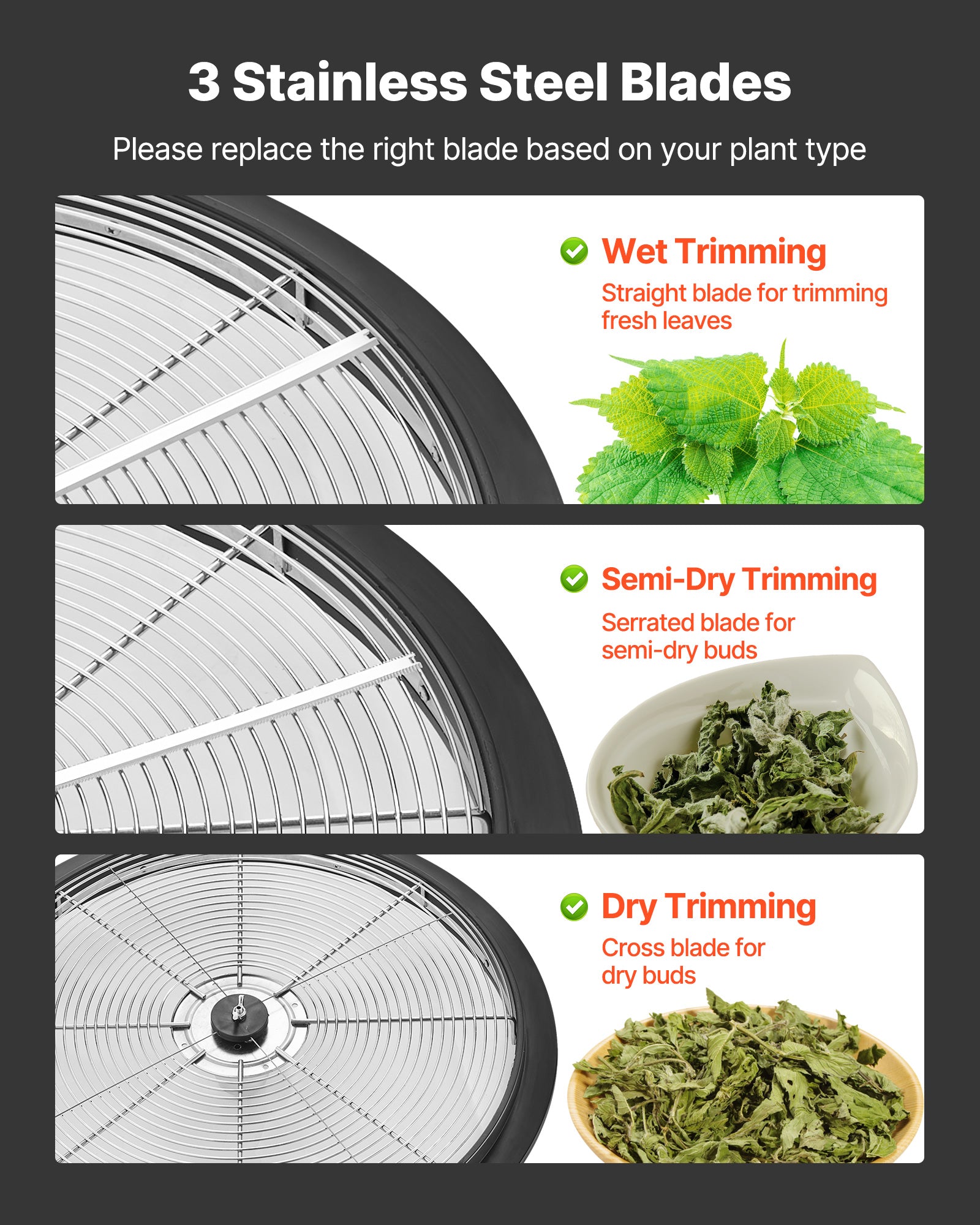 VEVOR 13" 16" 19" Manual Bud Leaf Trimmer Hydroponic Bud Bowl Trimming Machines