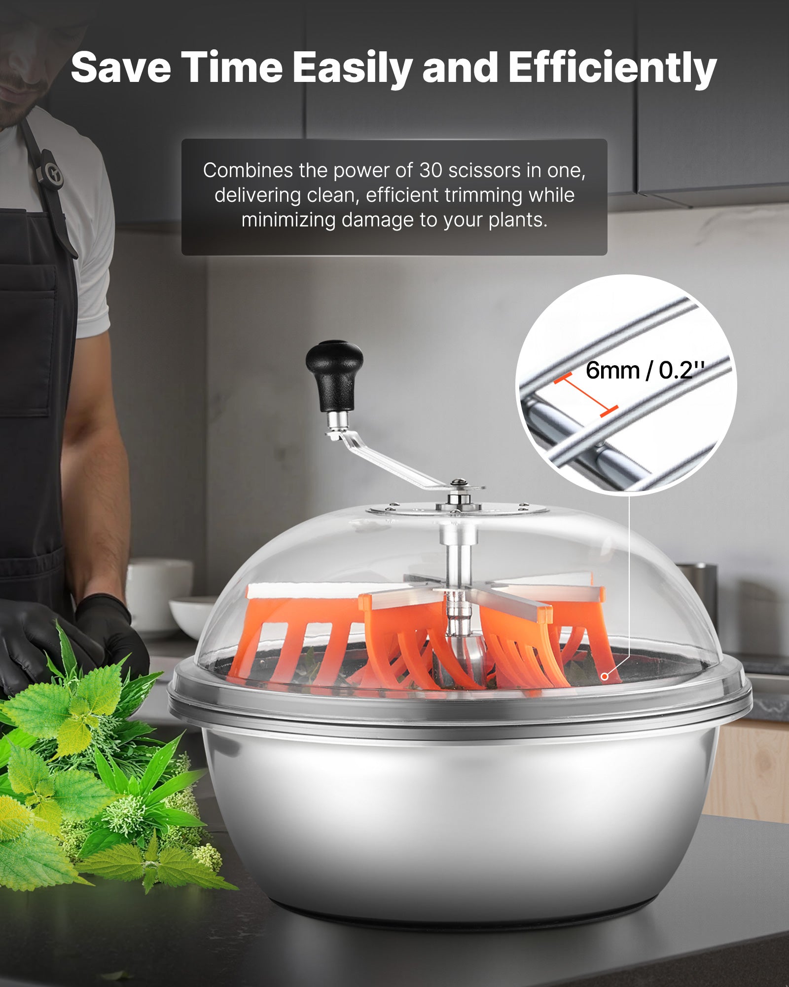 VEVOR 13" 16" 19" Manual Bud Leaf Trimmer Hydroponic Bud Bowl Trimming Machines