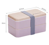 Eco-Friendly Wheat Straw Bento Box microwave-safe dual-layer